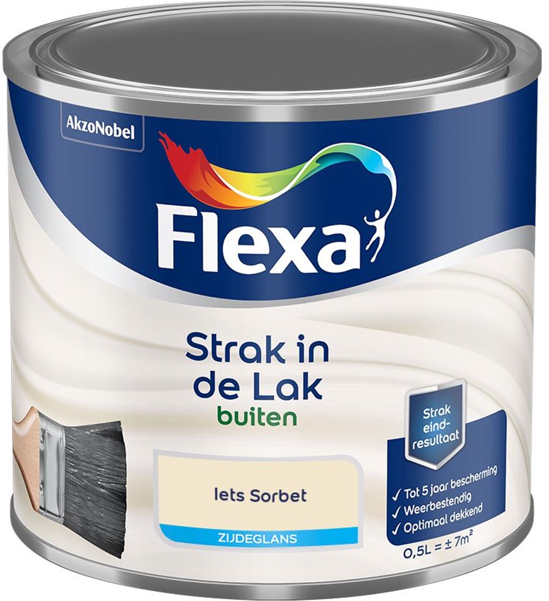 Flexa - Strak In De Lak Buitenlak Zijdeglans - Iets Sorbet - Mengverf - 500 Ml