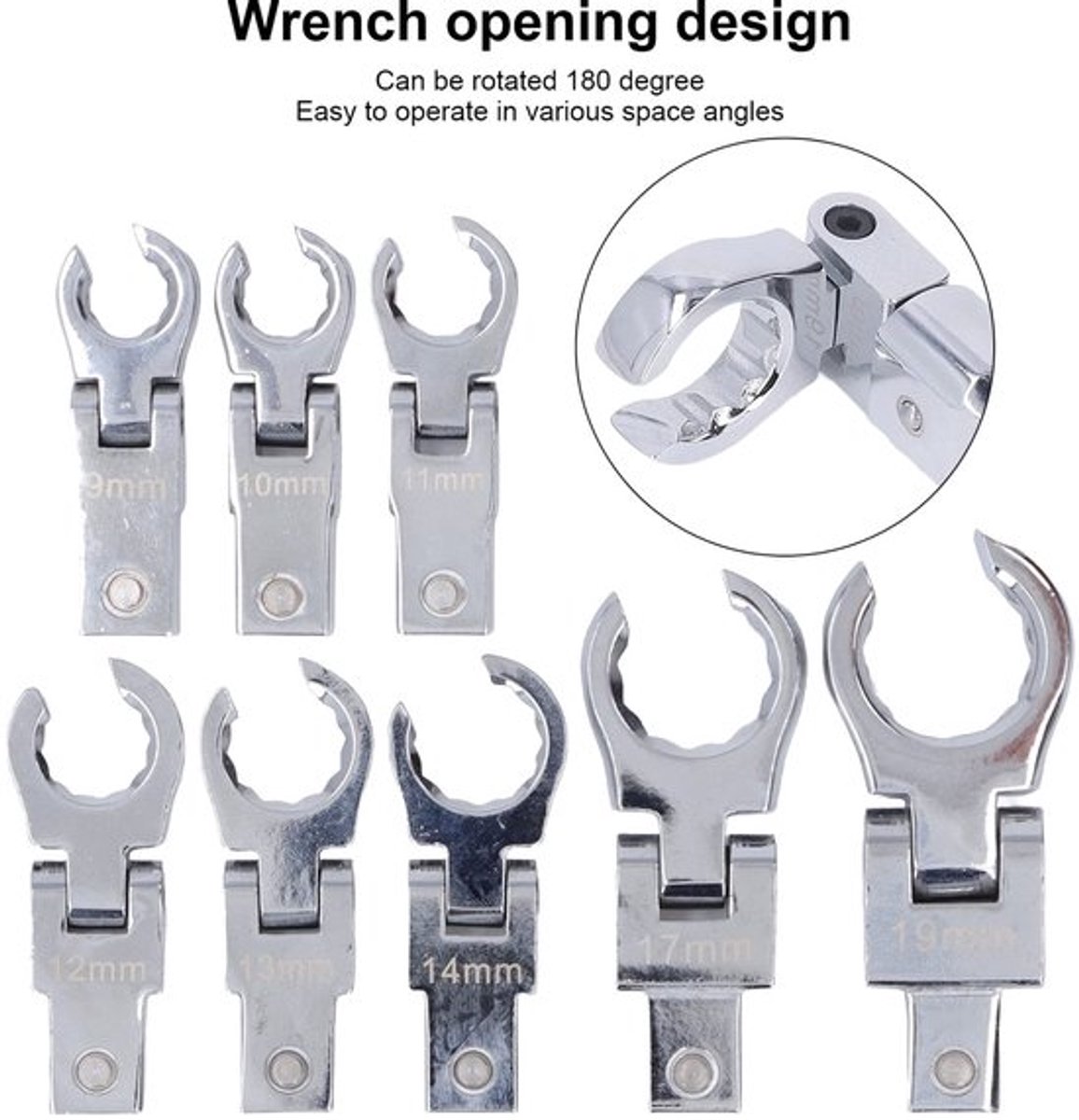 Store_8 - Metrische Ratelcombinatiesleutelset - Flexibele Kop