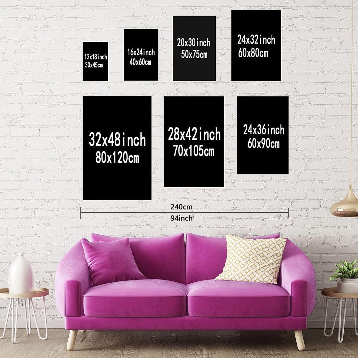 terracotta vaas canvas schilderij botanische bladeren muurkunst set van 3 Boho posters en prints vintage muurfoto's woondecoratie niet ingelijst - 16 x 20 inch x 3 — cadeau in Wonen & Interieur - foto 4