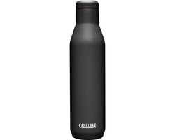 CamelBak Drinkfles - 0.75L - Dubbelwandig - Isolerend - RVS - Antislip Siliconen Bodem - Roestvrijstaal - Geschikt voor Wijn - Zwart