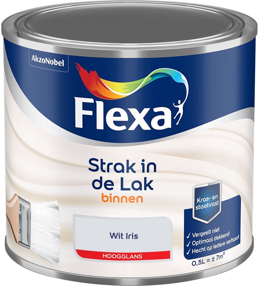 Flexa - Strak In De Lak Binnenlak Hoogglans - Wit Iris - Mengverf - 500 Ml