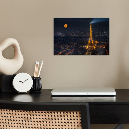 Affiche Paris - Tour Eiffel - Lune - 30x20 cm
