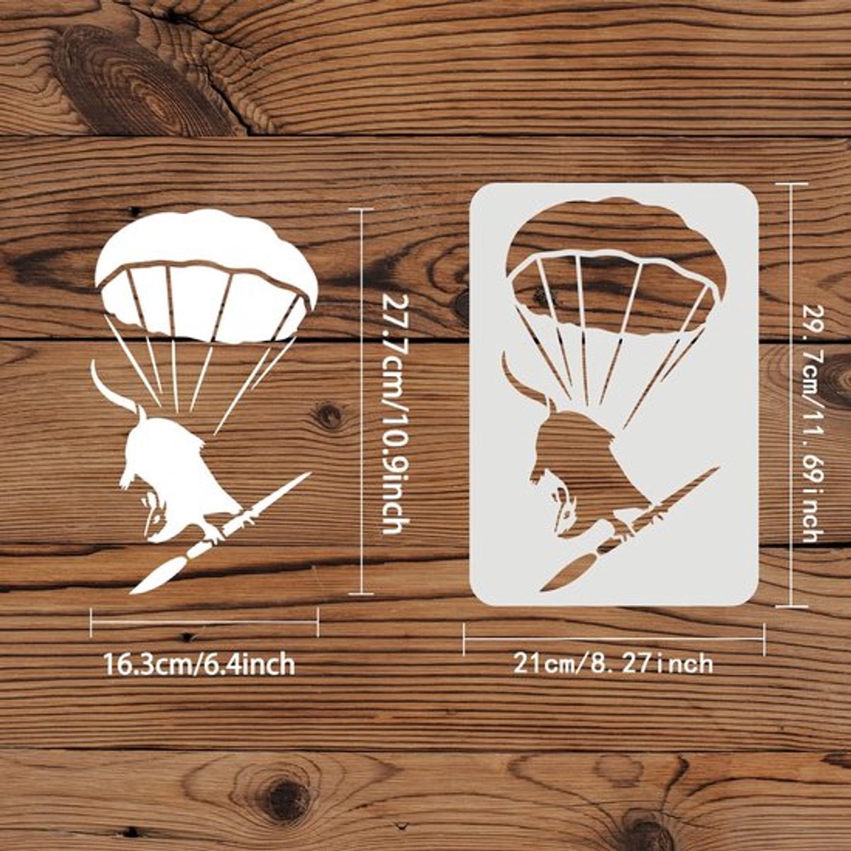 Store_8 - Banksy Paracute - Sjabloon voor creativiteit - 29,7 x 21 cm