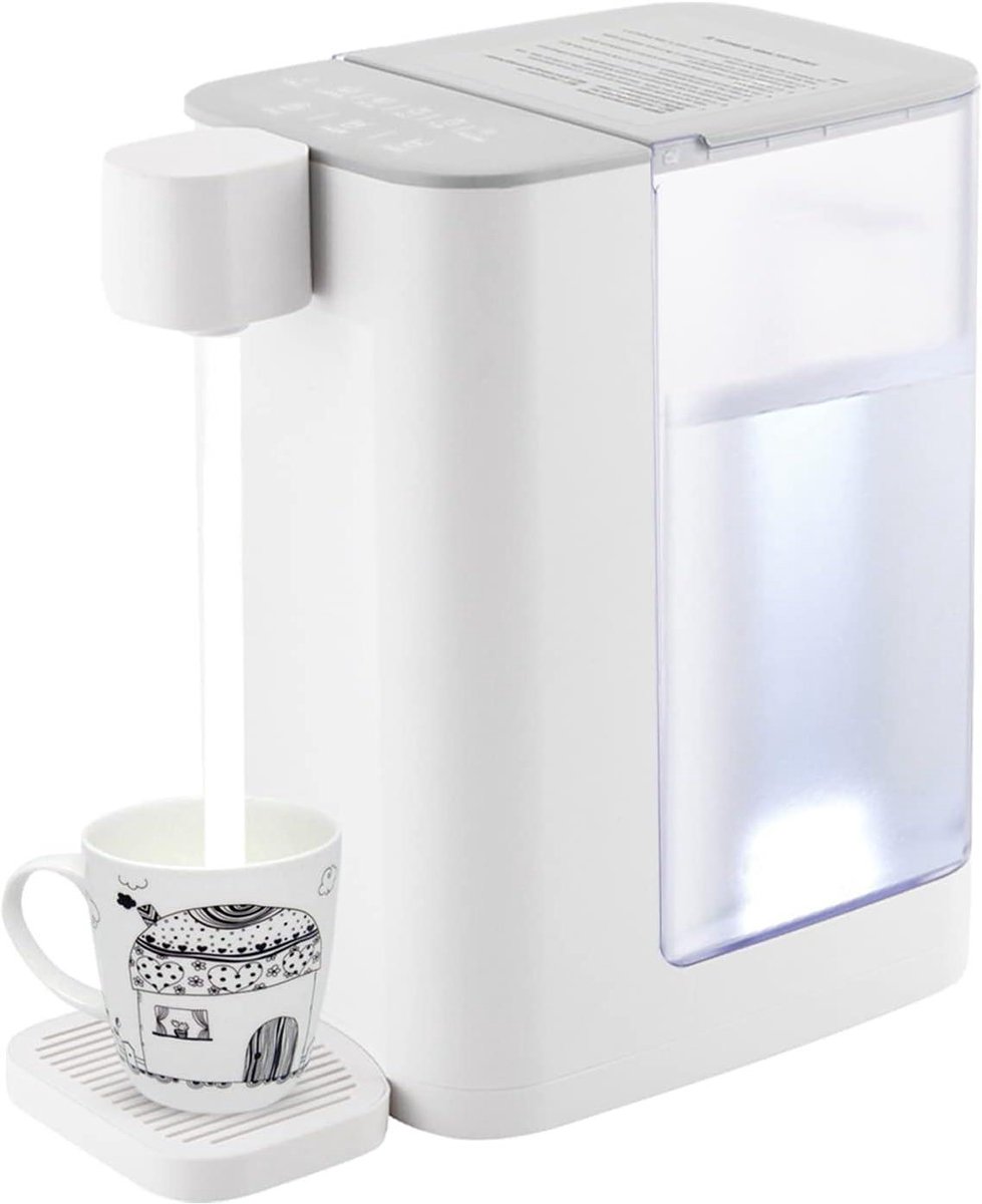 Direct Heetwater Dispenser - Waterkoker Direct Warm - Snel Water Verwarmen - 5 Temperatuur Opties - 3 Liter - Wit