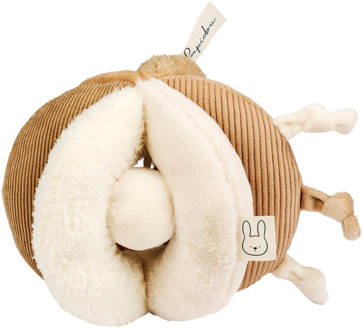 Nattou Lapidou Grijpbal - Sensorisch Speelgoed - 17 cm - Zand