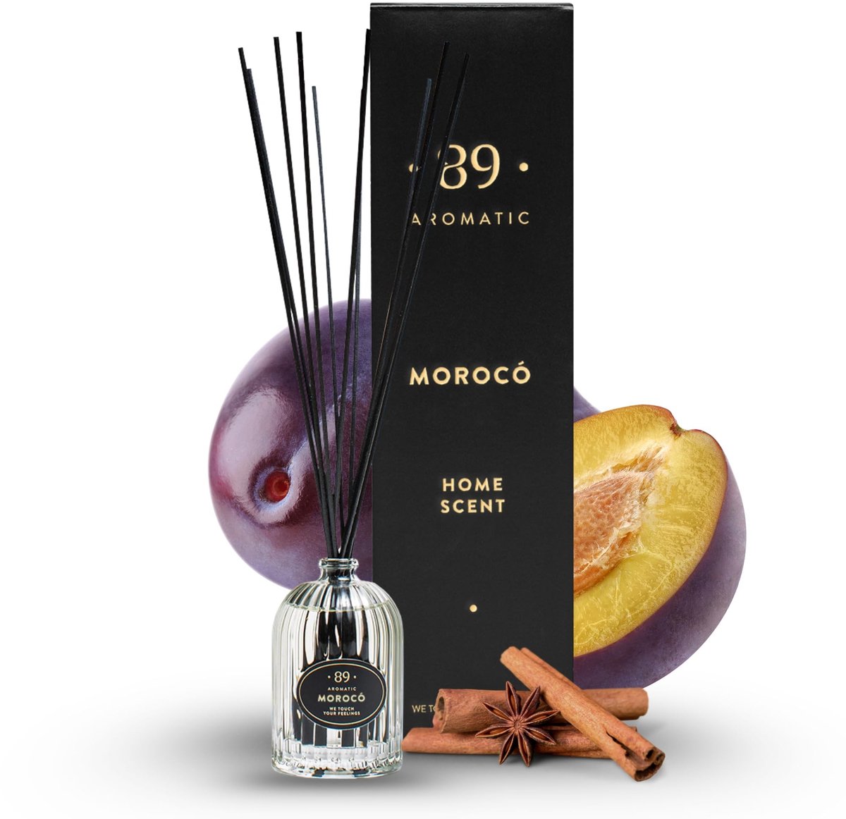 Dailygoods- Geurstokjes Luxe Geurverspreider - Luchtverfrisser - 7 Premium Stokjes - Langdurige Geur tot 90 Dagen - Stijlvolle Fles - Verstelbare Intensiteit