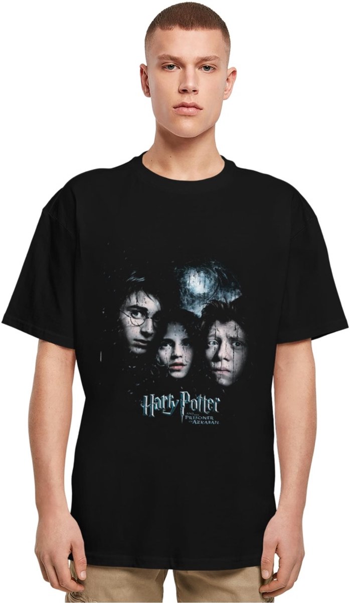 Merchcode Harry Potter - Harry Potter and the Prisoner of Azkaban Poster Heavy Oversize Heren Tshirt - XL - Zwart