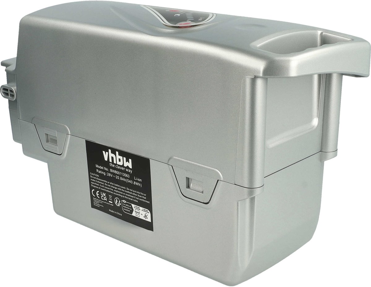 vhbw Vervangende accu voor NKY304B2, NKY306B02, NKY303B2, NKY304B02, NKY311B02, NKY311B2, NKY312B02, NKY306B2 voor e-bike (20,8 Ah, 25,2 V, Li-ion) - Zilver
