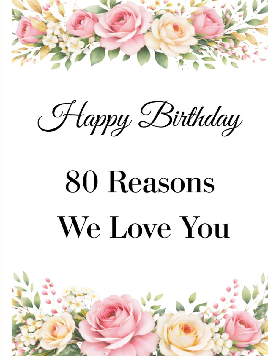 80 reasons we love you book hardcover blank lined: 80th birthday guest keepsake