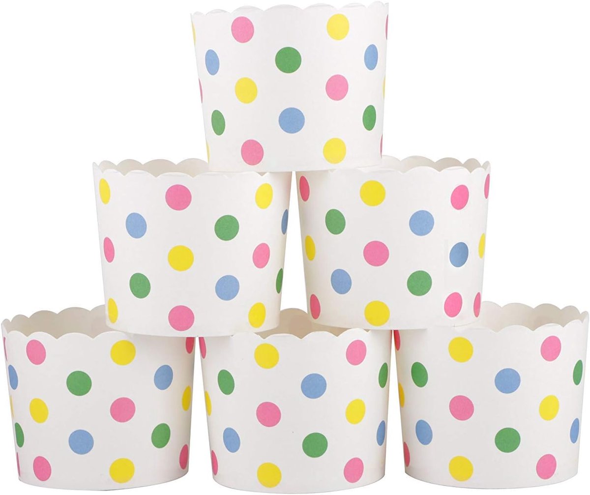 50 stuks cupcake vorm papier muffin cups papieren bakvormen in bonte stippen voor muffin cupcake