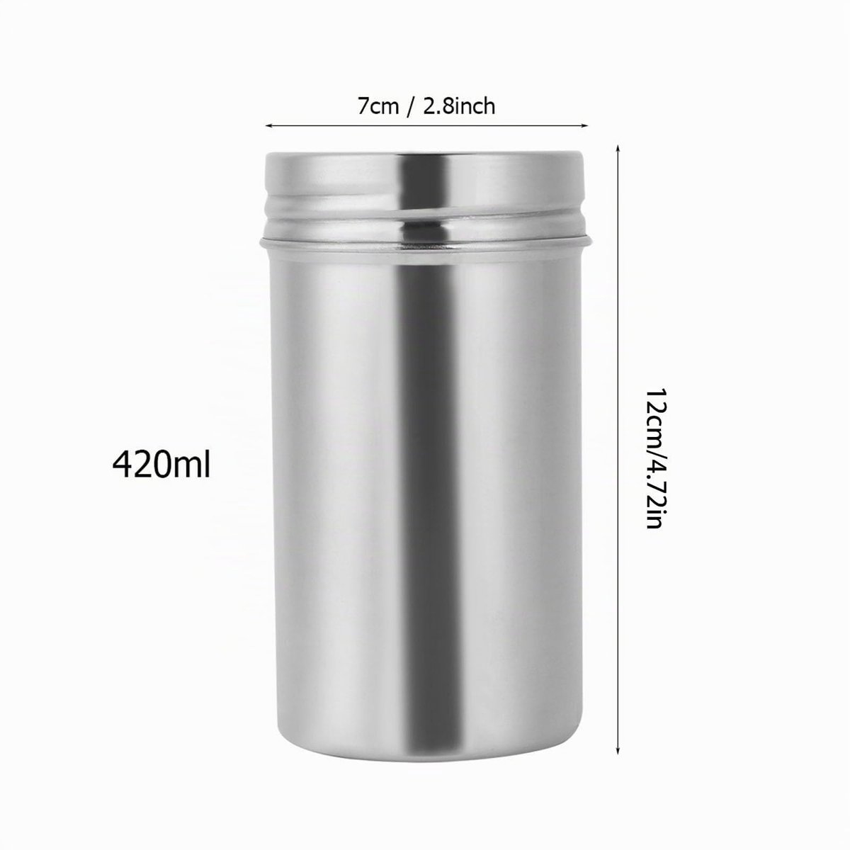 Opslag Jar 304 roestvrij staal verzegeld opslag Jar draagbare thee koffiebonen container (groot)