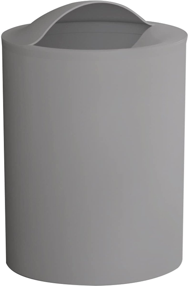 Prullenbak Grijs 26,5 x 19 x 19 cm van Thermoplastisch Hars – 2 Jaar Garantie