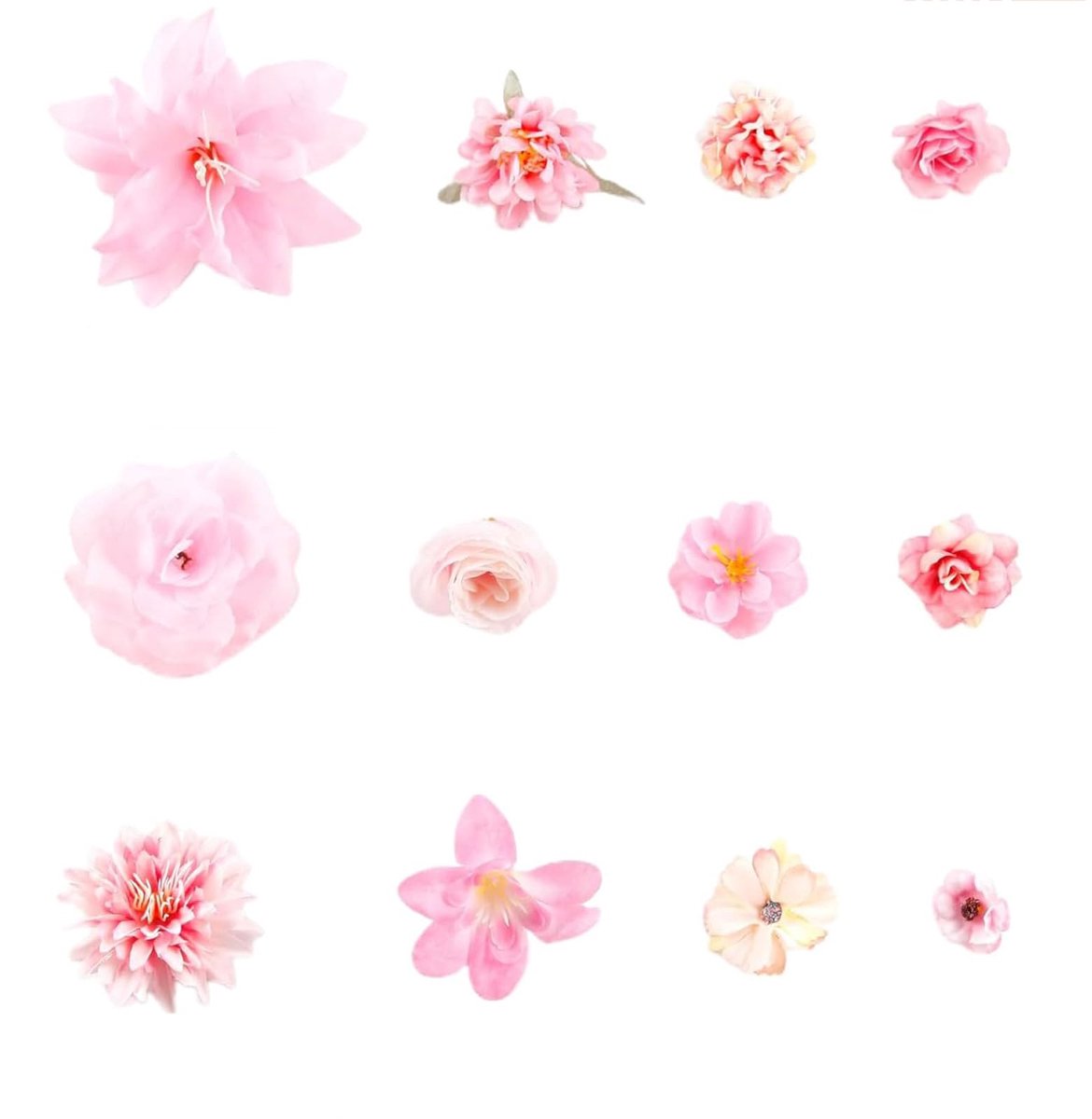 Zijden bloemen, decoratie voor knutselwerk, woondecoratie, voor feest, bruiloft, tuinieren, interieurdecoratie (roze)