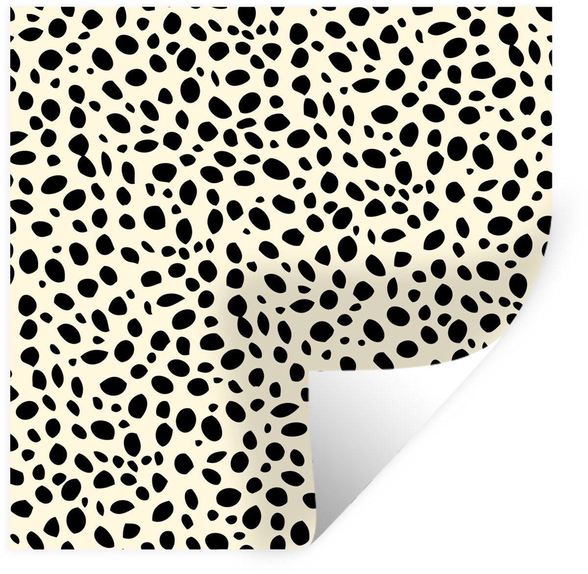 Muurstickers - Sticker Folie - Dierenprint - Stippen - Panter - 80x80 cm - Plakfolie - Muu