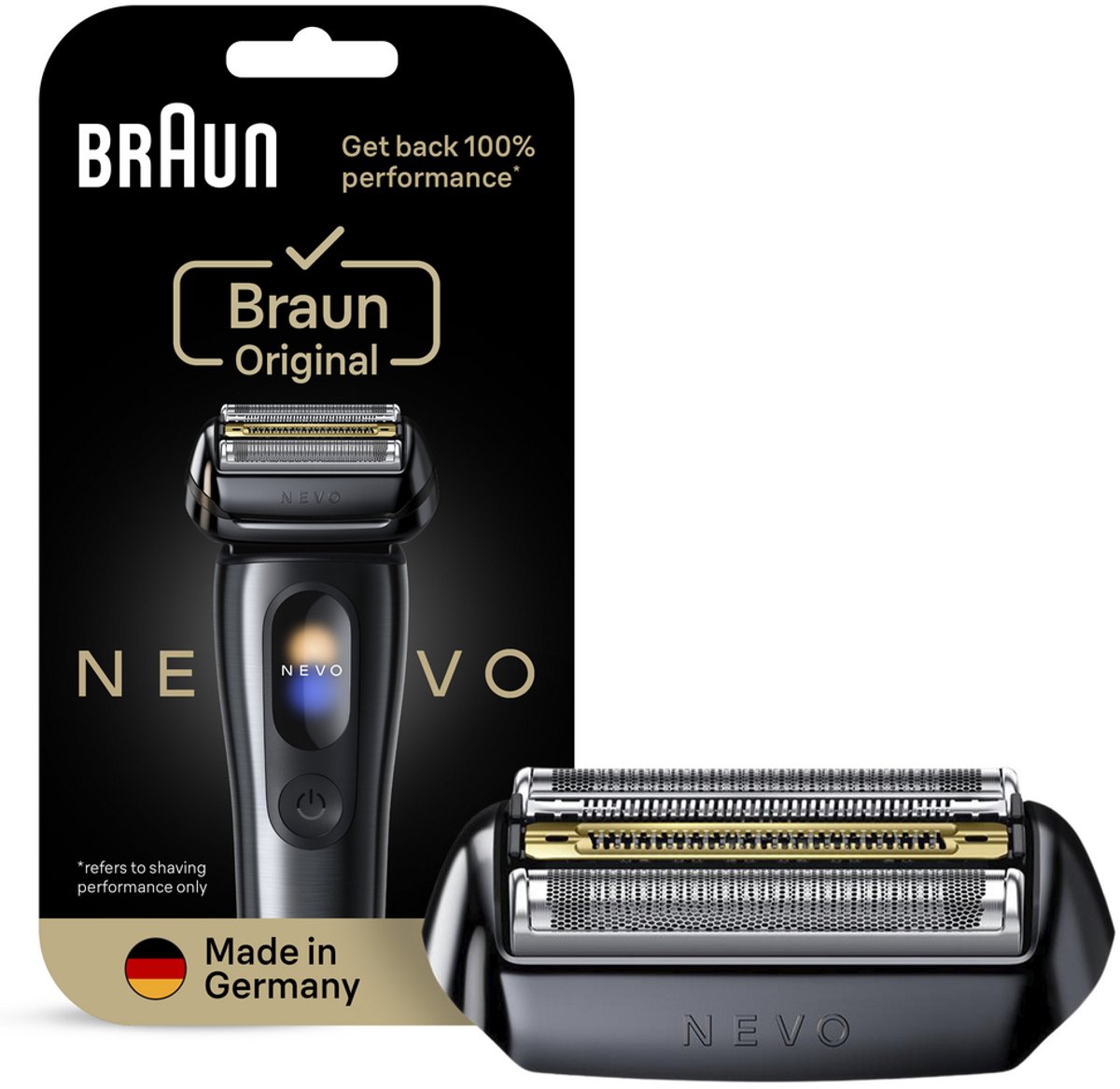 Braun NEVO Vervangende Scheerkop - voor Elektrisch Scheerapparaat - Zwart