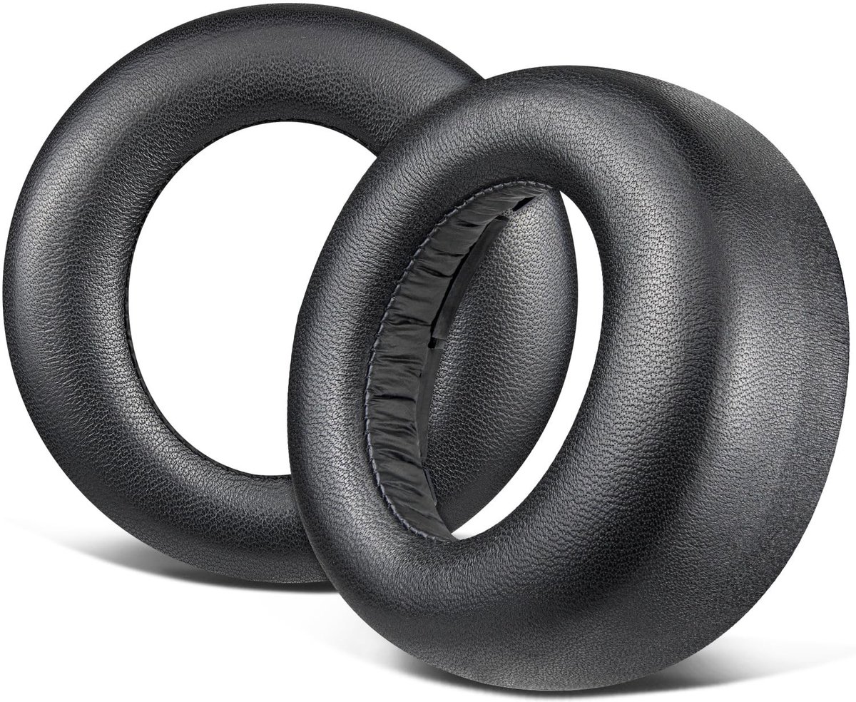 Dailygoods - SOULWIT Lamsleren Oorkussens Vervanging voor Sony PlayStation 5 Pulse PS5 3D Draadloze Headset, Earpads Cushions met Geluidsisolerend Schuim - Zwart
