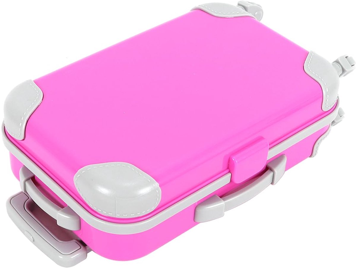 2 stuks simulatie trolley koffer, wimper opbergkoffer, mini koffer bagage lege wimper container make-up tool organizer