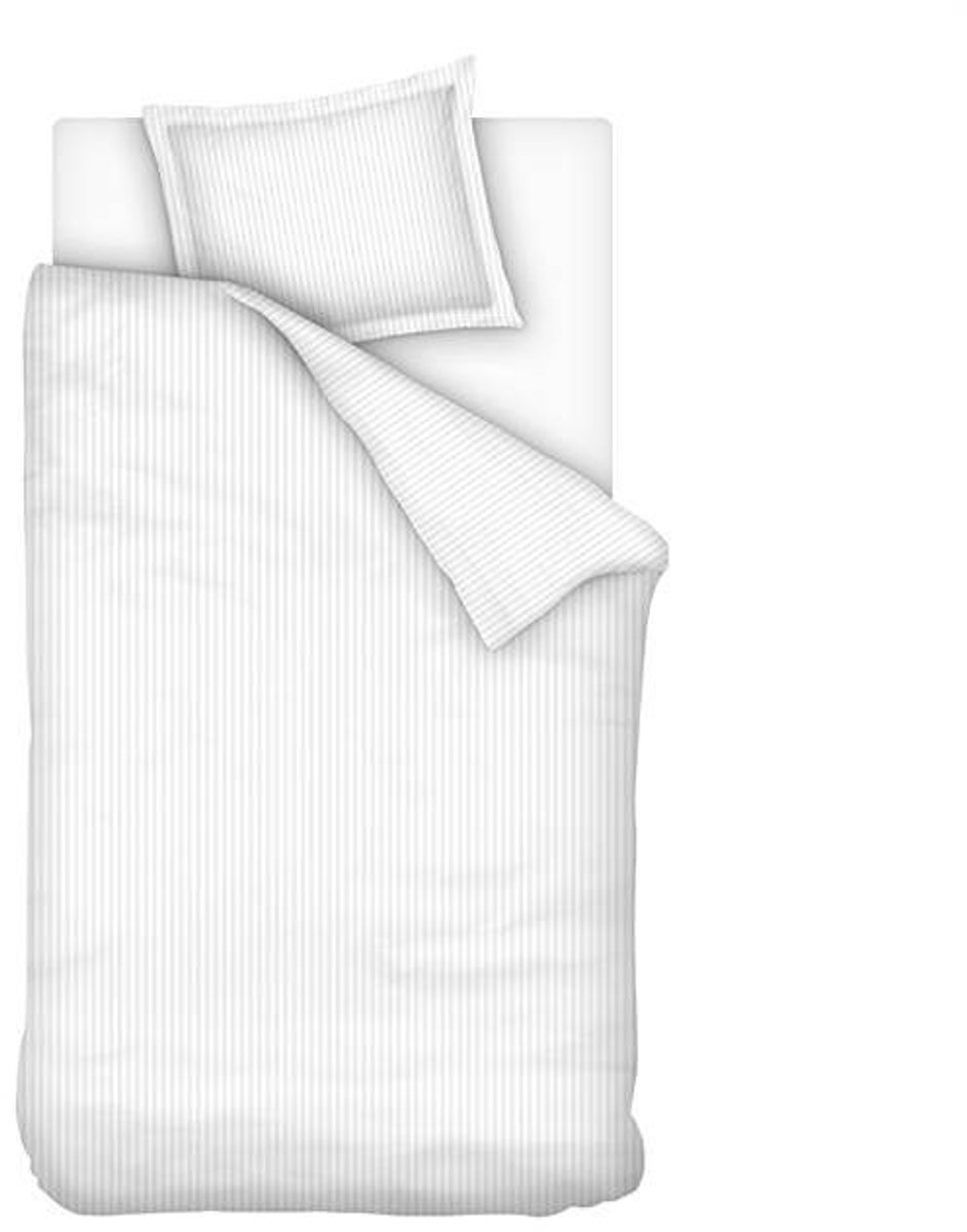 Ivorlyn Kent Dekbedovertrek - Eenpersoons - 140x200/220 cm - White