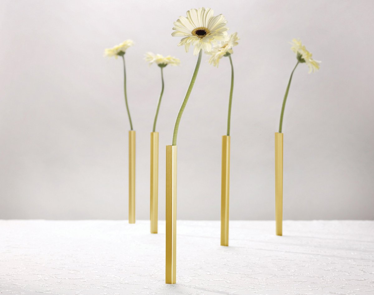 Magnetic vases - gold - set 5 pcs