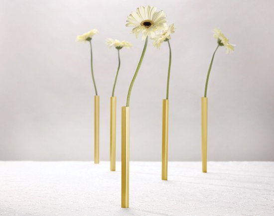 Magnetic vases - gold - set 5 pcs