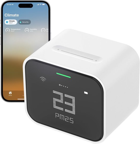 Luchtkwaliteitsmeter - CO2 Meter - PM2.5 Sensor - PM10 Meter - Temperatuurmeter - Luchtvochtigheidsmeter - WiFi Monitor - OLED Display - Binnenluchtmeter - Air Quality Monitor