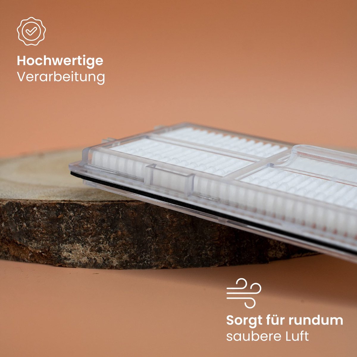 Hepa-Filter voor Roborock S7 & S8 Serie (Set van 2) | Compatibel Met S8, S7+, MaxV Plus, Ultra | Mop Robot Accessoires | Luchtfilter Tegen Stof, Pollen, Mijten & Dierenhaar