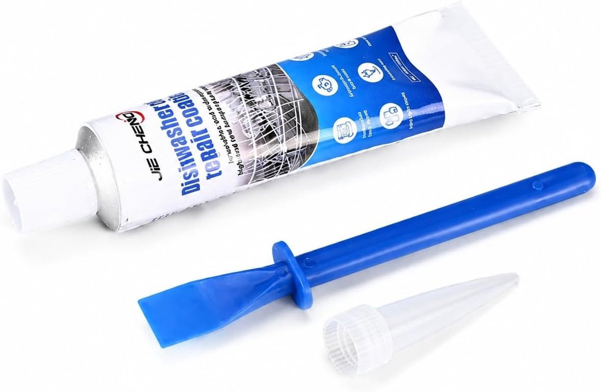 Reparatiemiddel voor Vaatwassermandjes - 50 ML Grijze Vloeibare Rubber, Waterdicht en Hittebestendig, Voorkomt Roest en Vlekken op Metalen Draadtanden