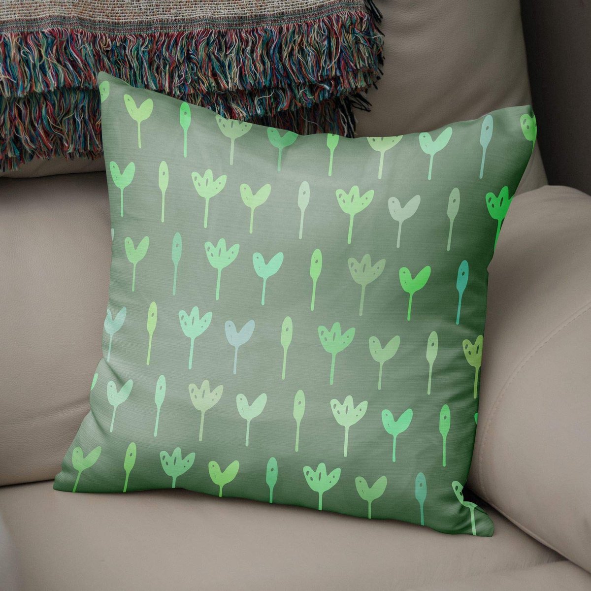 Kussenhoes willekeurig patroon, gooien kussenhoezen, home decoratieve kussenslopen voor woonkamer, bank, slaapkamer, grootte: 43x43 cm - ontworpen en vervaardigd in Turkije
