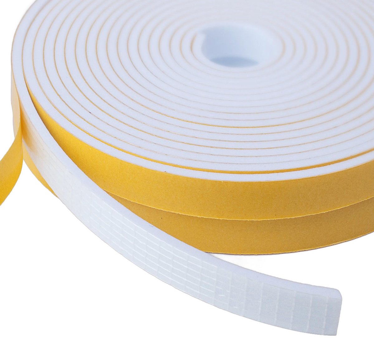 25 mm (B) x 3 mm (T), tochtstrip voor ramen en deuren, zelfklevende raamafdichtingsstrip, totaal 10 m lang, wit