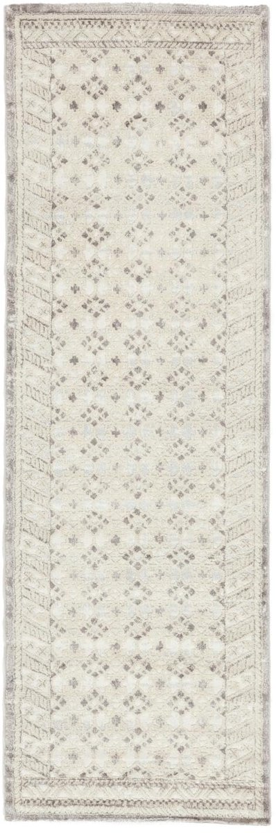 Vloerkleed, Moderne, 80 x 250 cm, Rechthoekig, Middelpolig, Woonkamer, Slaapkamer, Hal, Alleen chemisch reinigen, oeko_tex_100, Beige/Greige