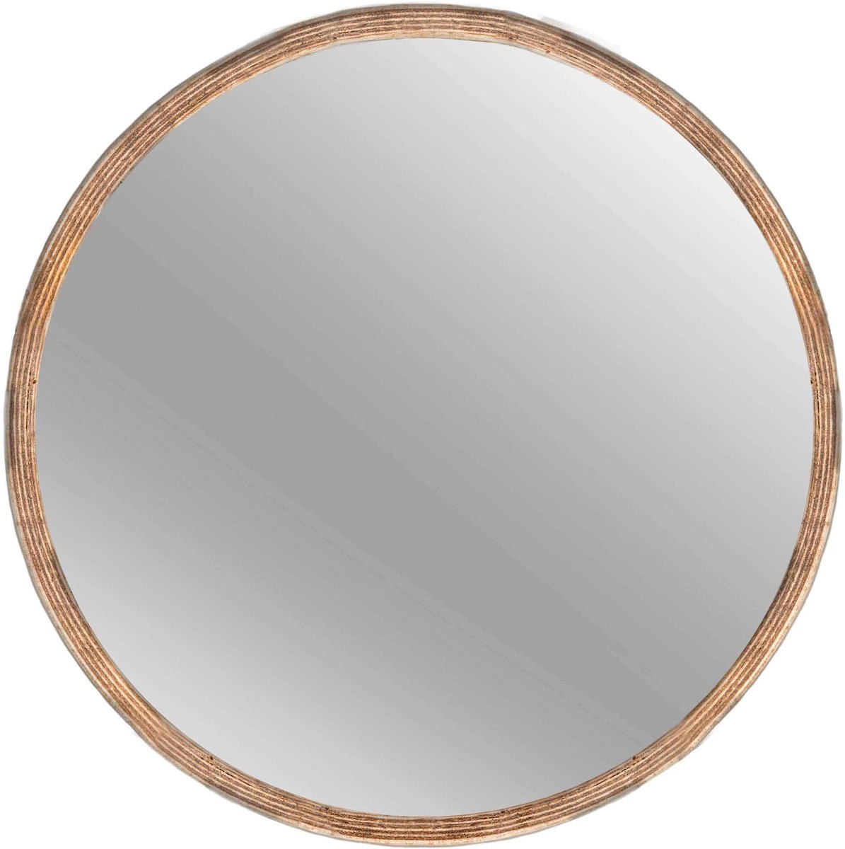 Spiegel Mauro, natuur, hout, ca. ø 40 cm rond