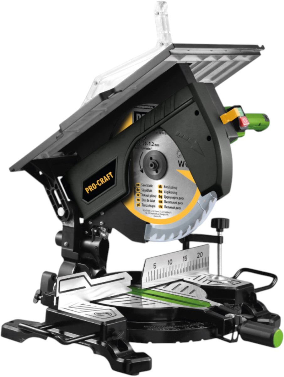 Procraft CMS30 afkort-, verstek- en tafelcirkelzaag 2000 watt 305 mm