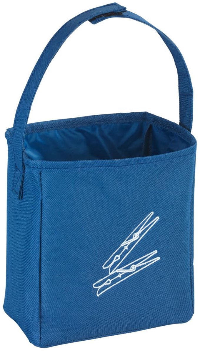 Wasknijperzak blauw, polyester, 17 x 19 x 10 cm, blauw