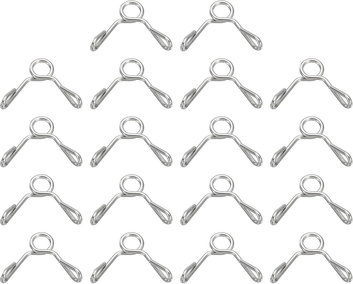 30 stuks slangklemmen, 3 mm ID 3,5 mm max. ID 65 Mn benzineslangklemmen, veerklem, brandstofleiding, buisklemmen voor luchtslangen, waterslangen, siliconen slangen, zilver