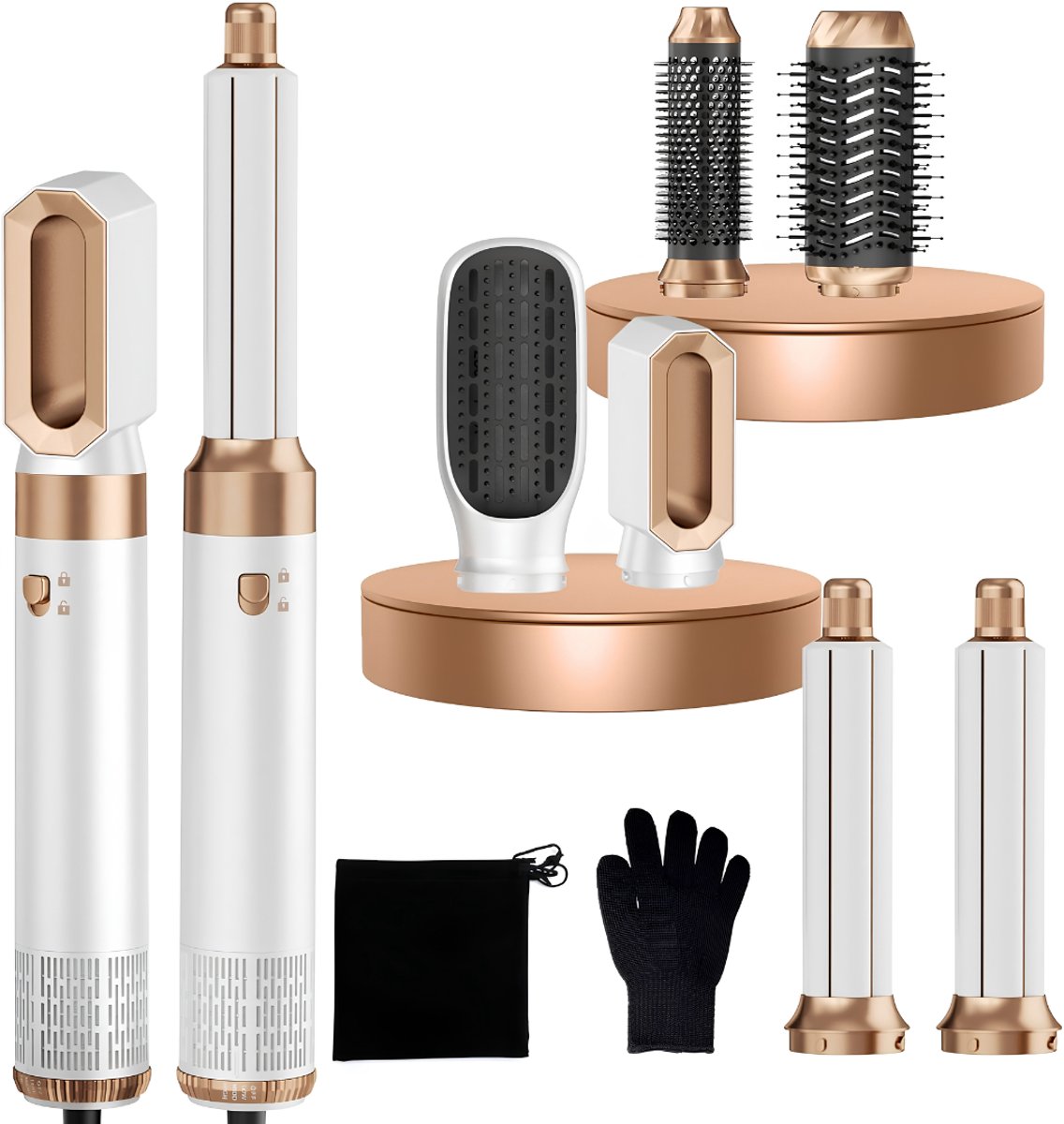 SP® Krultang - 6-in-1 Airbrush - Airstyler - Multistyler - Wit - 22cm x 15cm x 8cm