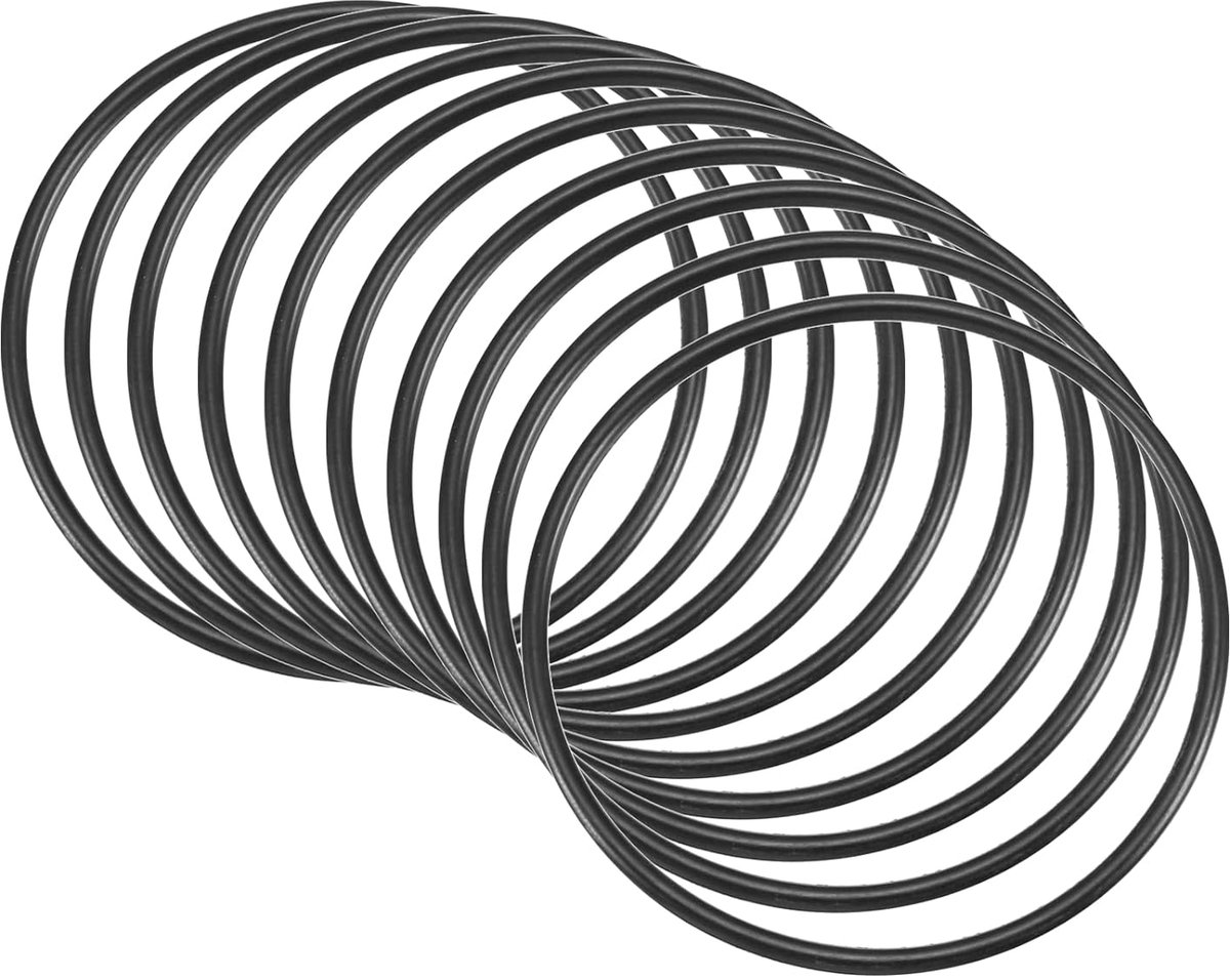 10 stuks nitrilrubber, O-ring, nitrilrubber, rubberen afdichting, 60 mm x 55 mm x 2,5 mm, voor waterkraan, loodgieter, reparatie en afdichting, zwart