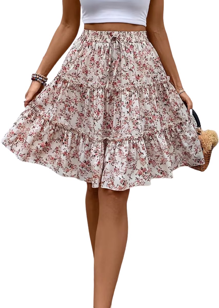 Currero Broekrok Dames Skort Skirts Skirt Rok Midi Korte Broek Culotte Wandelrok Rokje Legging Meerkleurig Multicolor