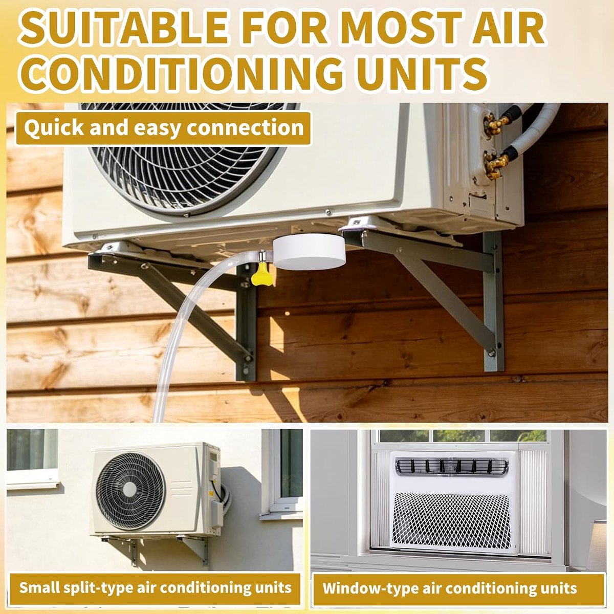 Magnetische Afvoerslang voor Airco - Condensaatslang - Magnetische Bevestiging - 1 Magnetische Aftapadapter, 1 Doorzichtige PVC-Slang Van 12 Voet - Transparant - Voor Raamairco's en Mini-Split-Units thumbnail 2