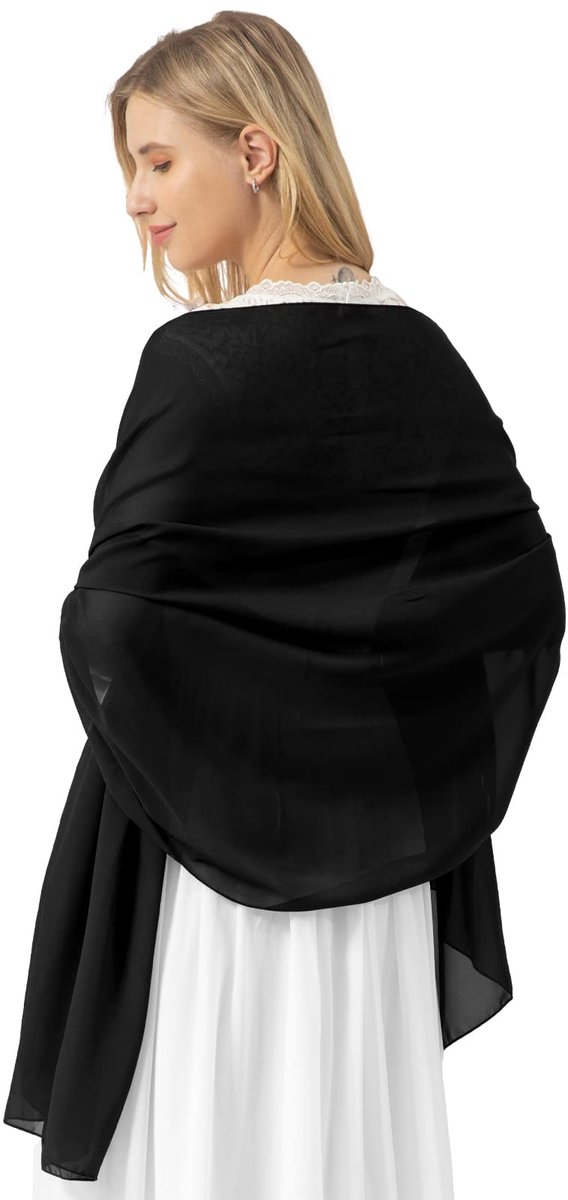 chiffon elegante gestolen sjaal voor jurken in verschillende kleuren