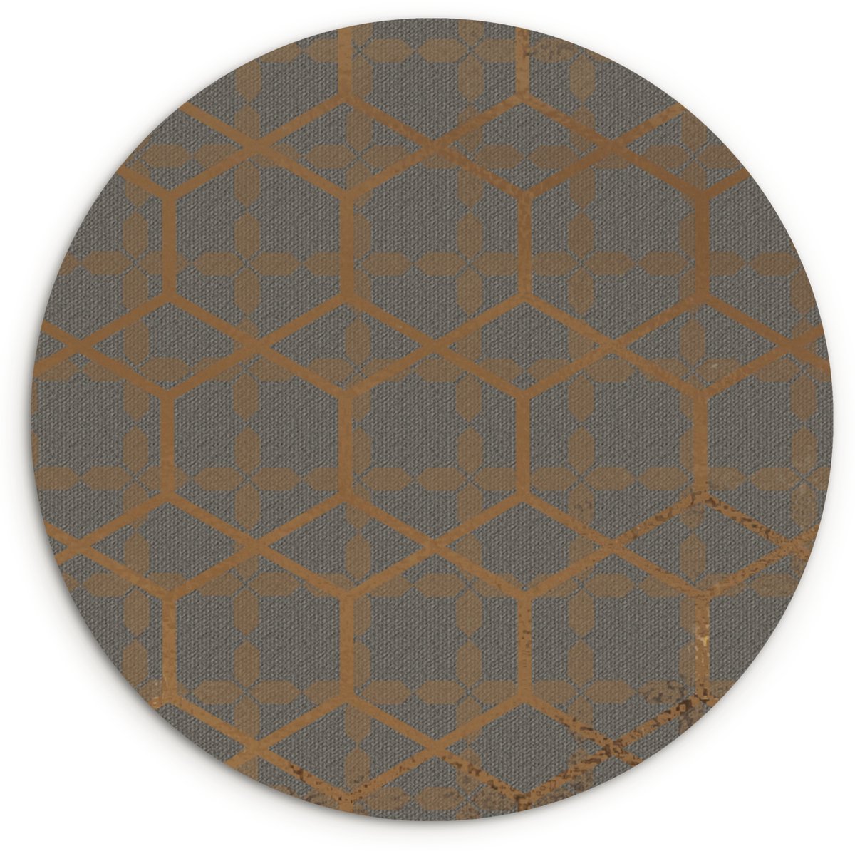 WallCircle Wandcirkel 140x140 cm - Muurcirkel Design - Zeshoek - Vierkant - Muurdecoratie woonkamer - Wanddecoratie slaapkamer - Kamer decoratie accessoires - Ronde schilderijen Multicolor