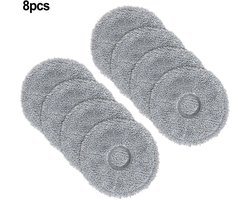 Dweilpads - Geschikt voor dreame X10 / S10 Plus / L10S Ultra - Mop Pad - 8stuks Grijs