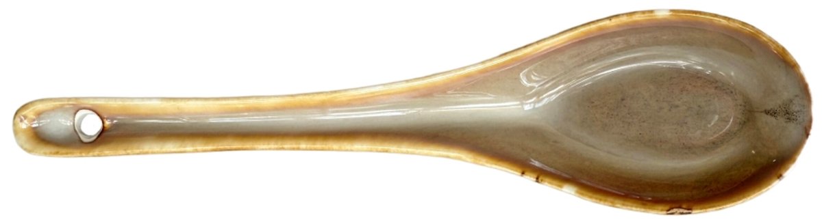 MPLCo - Ramen Lepel - Keramische Ramen Lepel - Aziatische Soeplepel - Japanse Noodle Lepel - Voor Ramen, Soep, Bouillon & Noedels - Vaatwasser, Oven & Magnetronbestendig - 16 x 4.5 cm - Lichtbruin