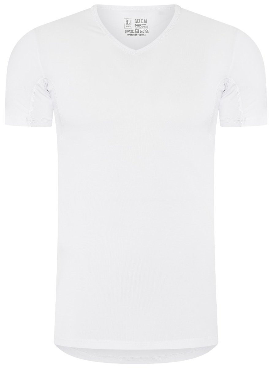 RJ Anti-Zweet Heren T-Shirt V-Hals Wit XL