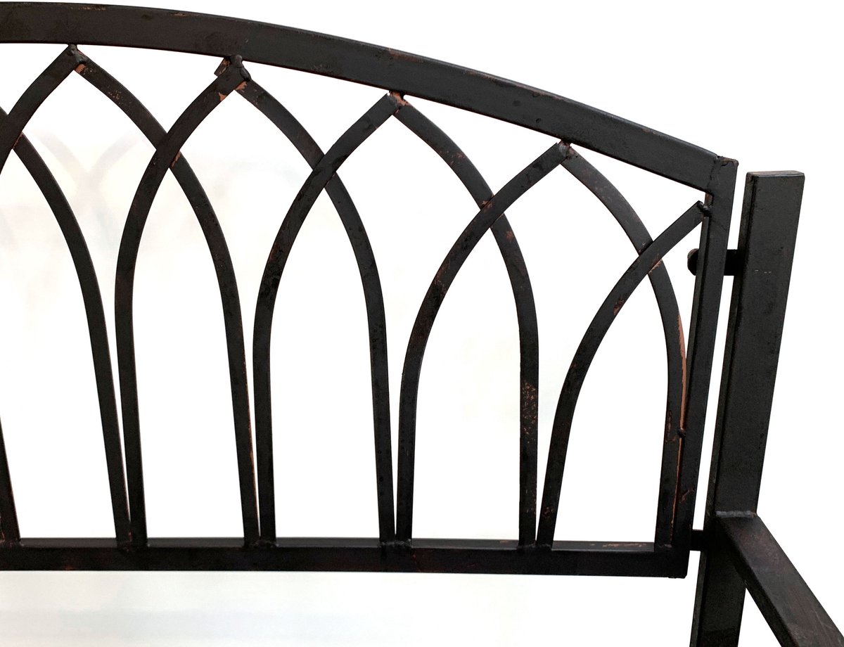 Moritz Tuinbank 2-zits 110 x 98 x 55 cm met Sierornamenten voor Tuin, Terras en Balkon