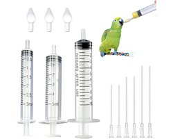 Voedingsslang voor jonge vogels, 10 ml spuit met slang, vogelvoeders, accessoires voor duiven, roestvrijstalen lepel voor melk, water en medicijnen