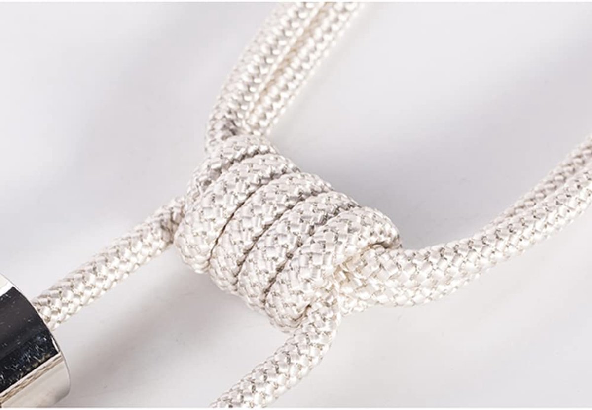 Modieuze gordijnen Tiebacks 2-delige gordijnbinders Handgemaakte gordijnbinders met kwastjes Touwgordijnaccessoires Praktisch (Color : White)