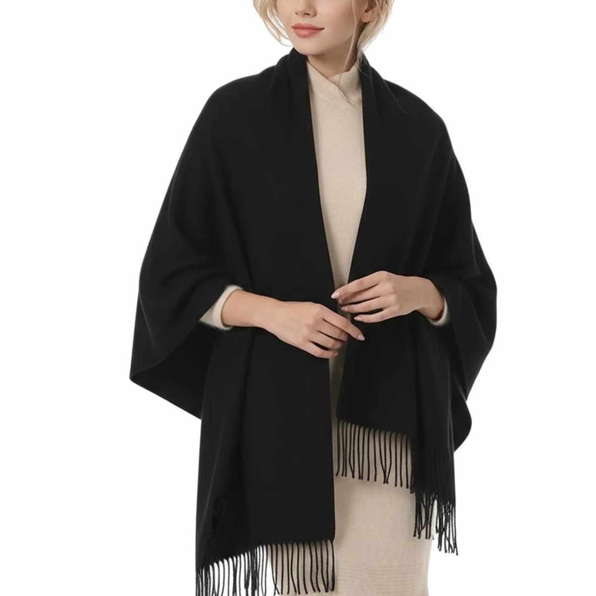80''*27'' Wollen Sjaal Voor Vrouwen Kasjmier Touch Dames Sjaals Geschenkdoos Sjaals en Wraps Winter Dikke Oversized Sjaal
