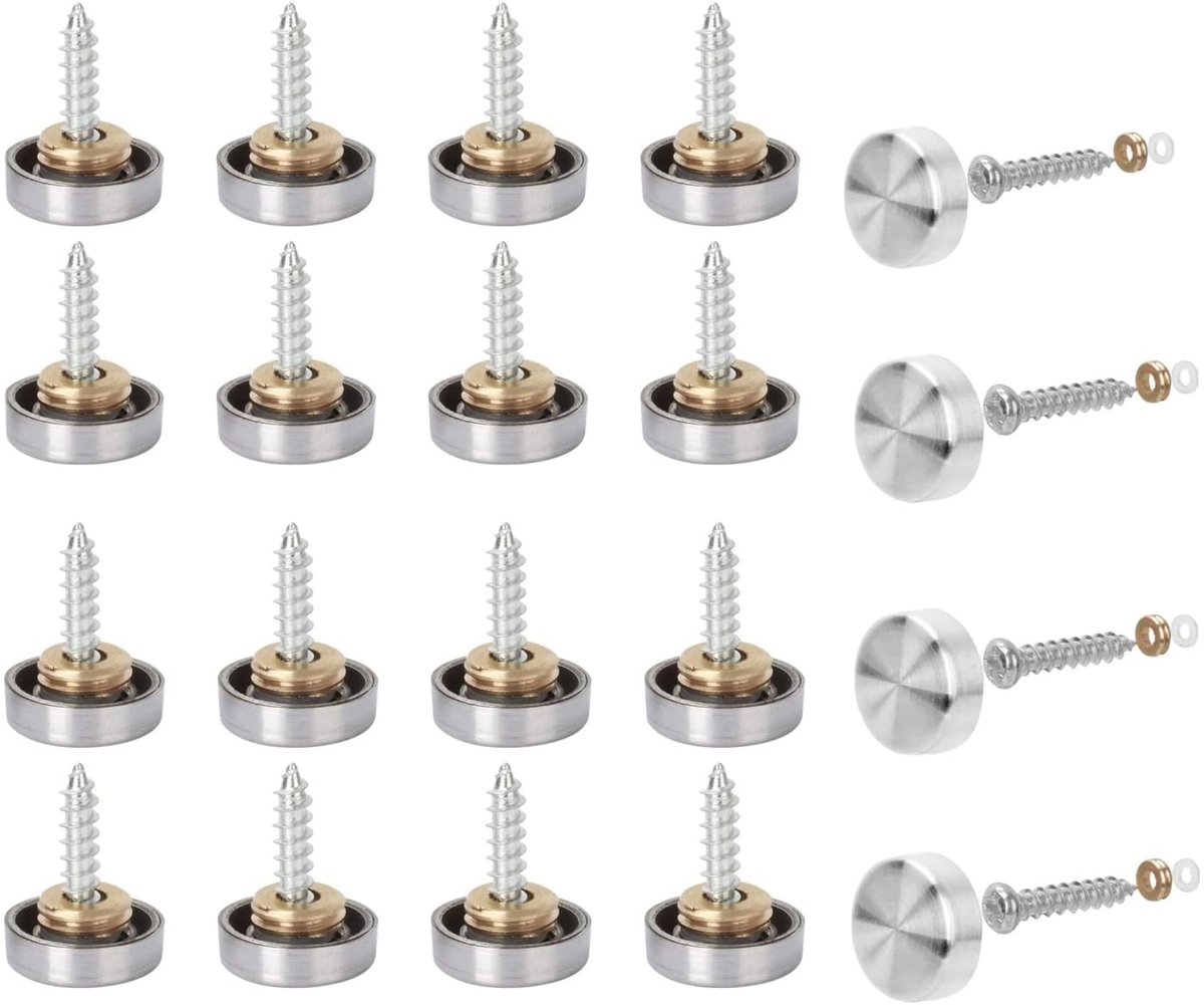 Spiegel schroeven cap nagel 10mm decoratieve caps cover nagels met ringen reclame schroeven voor spiegel tafels badplaten kasten glazen borden
