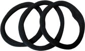 Haar elastiek - Zwart - 3 stuks - 3,5 cm - dun - fijne elastiekjes – bandjes