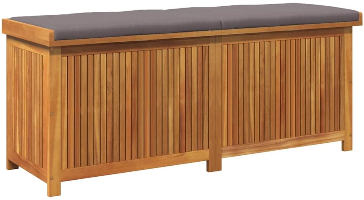 vidaXL Kussenbox voor buiten 150x50x60,5 cm massief acaciahout, kussenkist, opbergkist, opbergbox, houten kist, box, kussenkisten, houten kisten